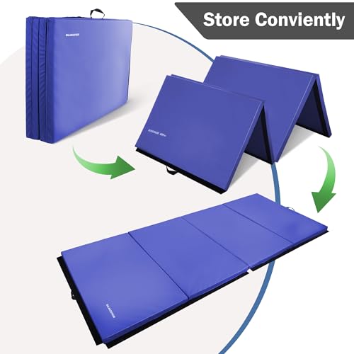 Blue 4'x8'x2" Extra Thick Gymnastics Mat L653997