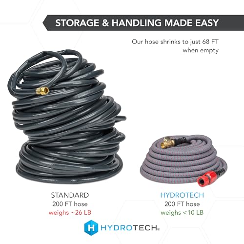 5/8" 25 ft Expandable Garden Hose with Reinforced Latex Core and Solid Brass Fittings W502991