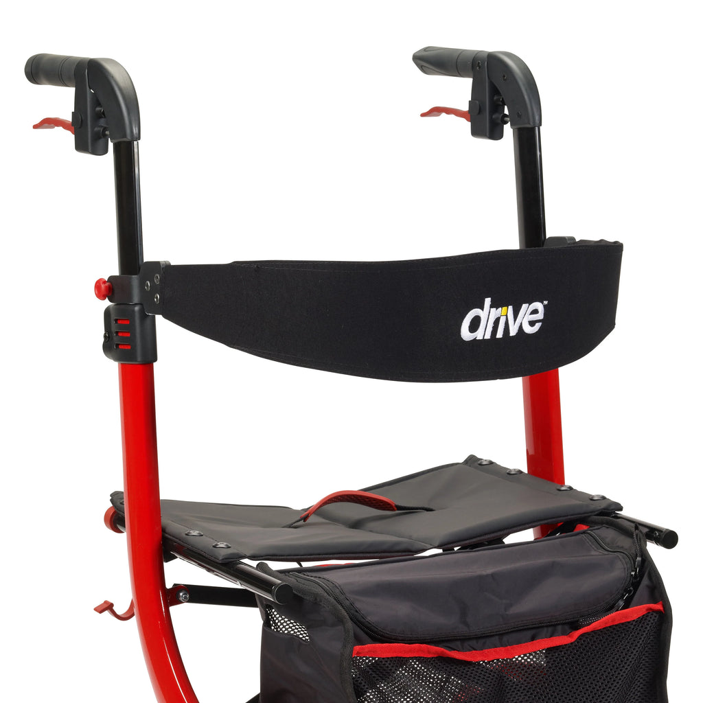 Red Rollator Rolling Walker U1252