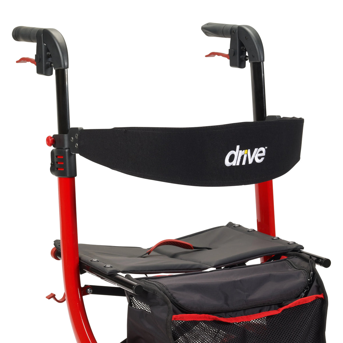 Red Rollator Rolling Walker U1252