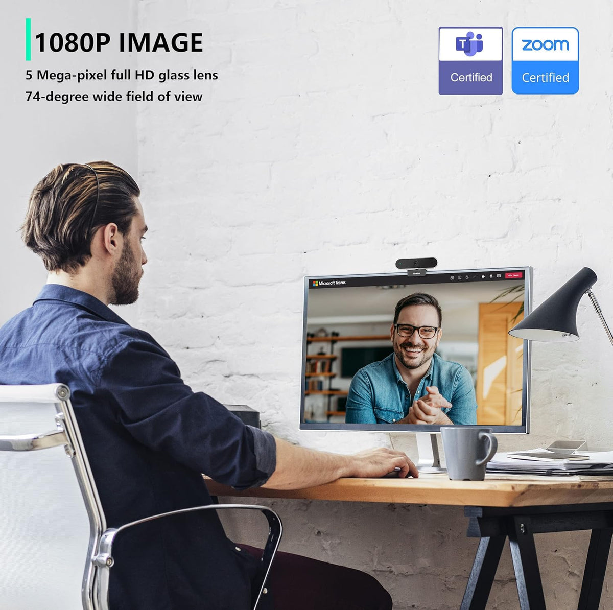 1080P HD Computer Webcam with Microphone Z695354