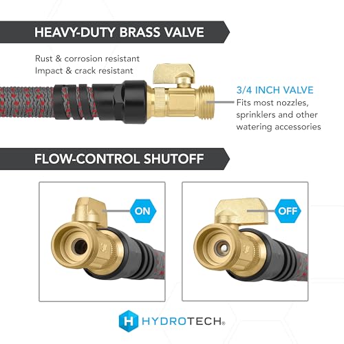 5/8" 25 ft Expandable Garden Hose with Reinforced Latex Core and Solid Brass Fittings W502991