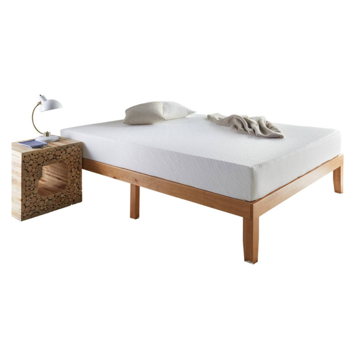10 in. Supportive Memory Foam Bed, Queen Size H550