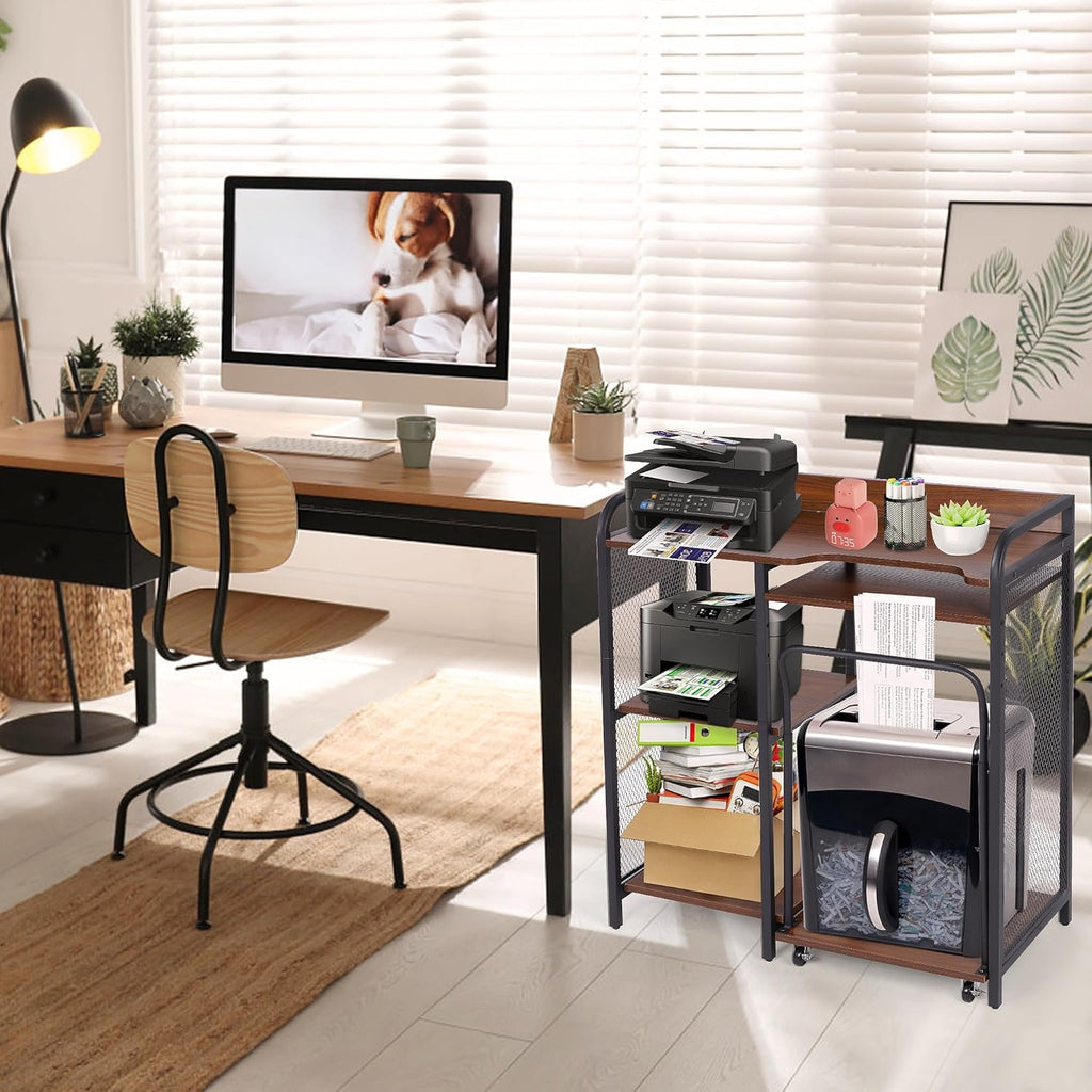 Printer Stand with Storage, 3 Tier Printer Table with Adjustable Storage Rack R1680