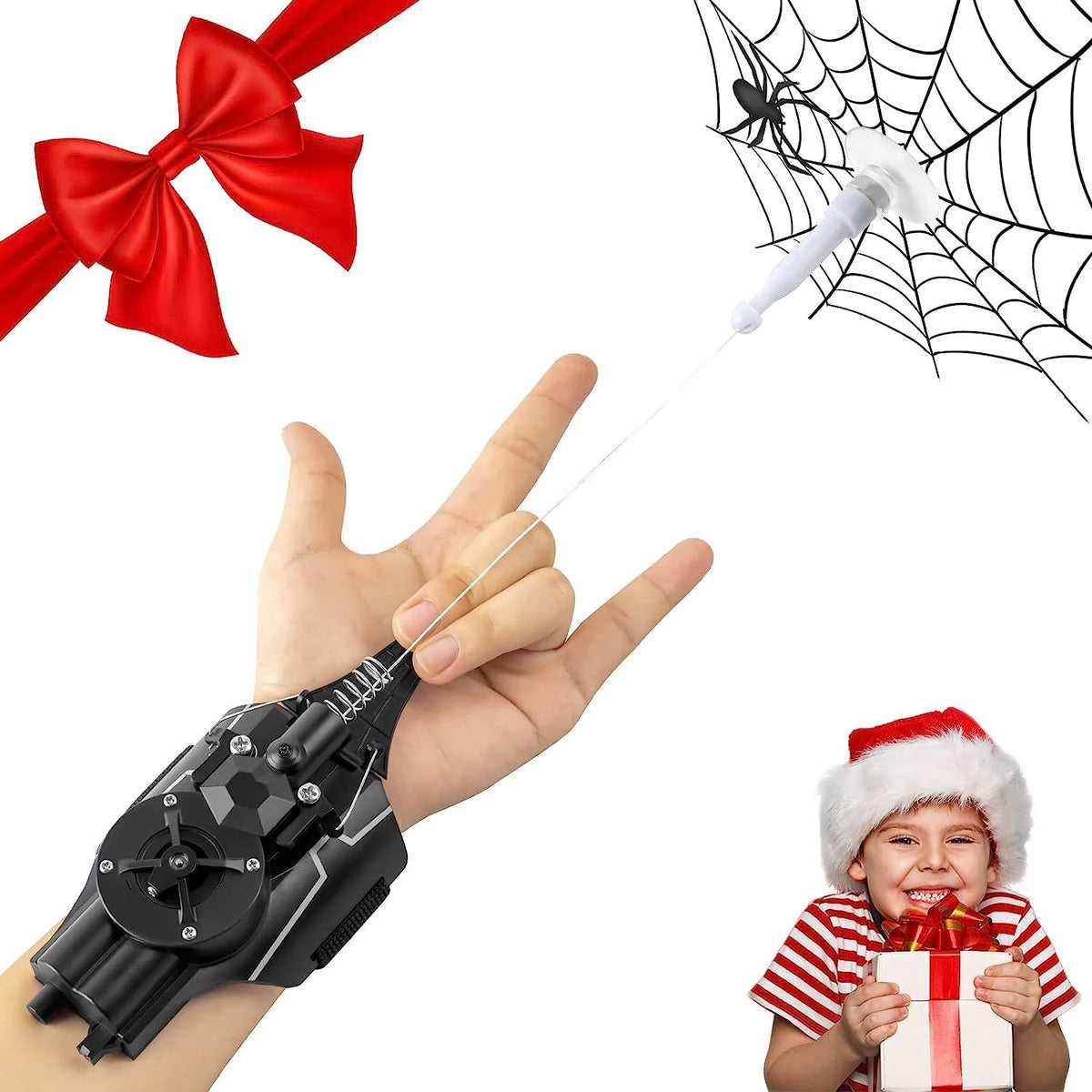 Black Electric Spider String Shooter Toy Y887