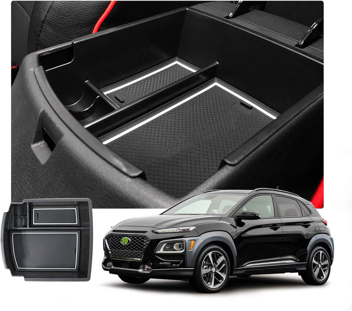 Blue Car Center Console Organizer Tray Pack of 2 L4162