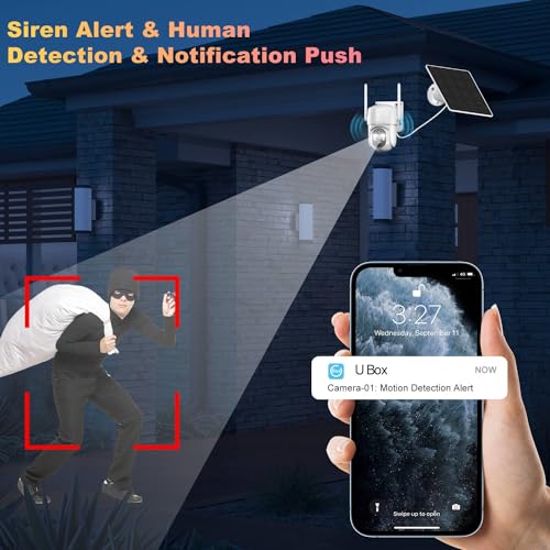2K HD Wireless Solar Security Camera with Color Night Vision D592
