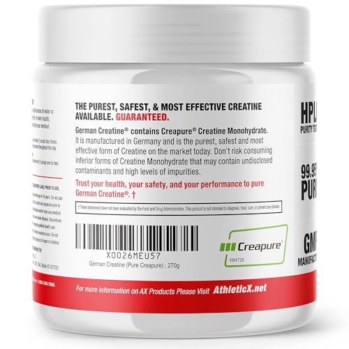 Micronized Creatine Monohydrate Powder, 99.99% Purity, 270g (54 Servings) P42207