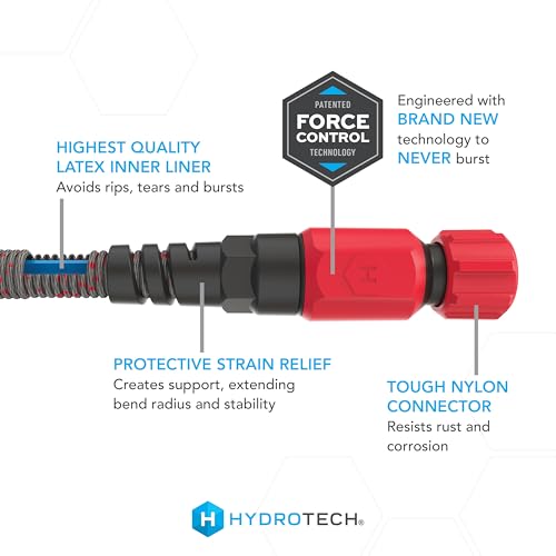 5/8" 25 ft Expandable Garden Hose with Reinforced Latex Core and Solid Brass Fittings W502991