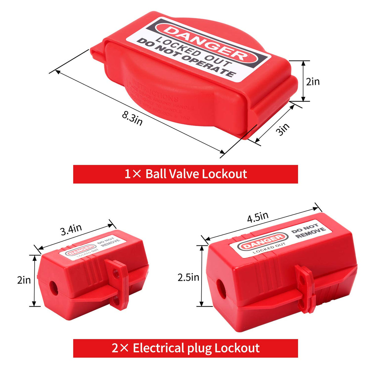Lockout Tagout Kit Safety Padlocks Hasp Breaker Valve Steel Cable Lockout Tags R1833
