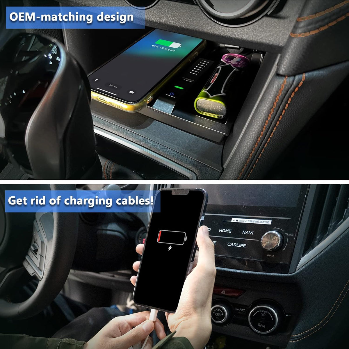 Wireless Charging Pad Center Console Organizer Y132813