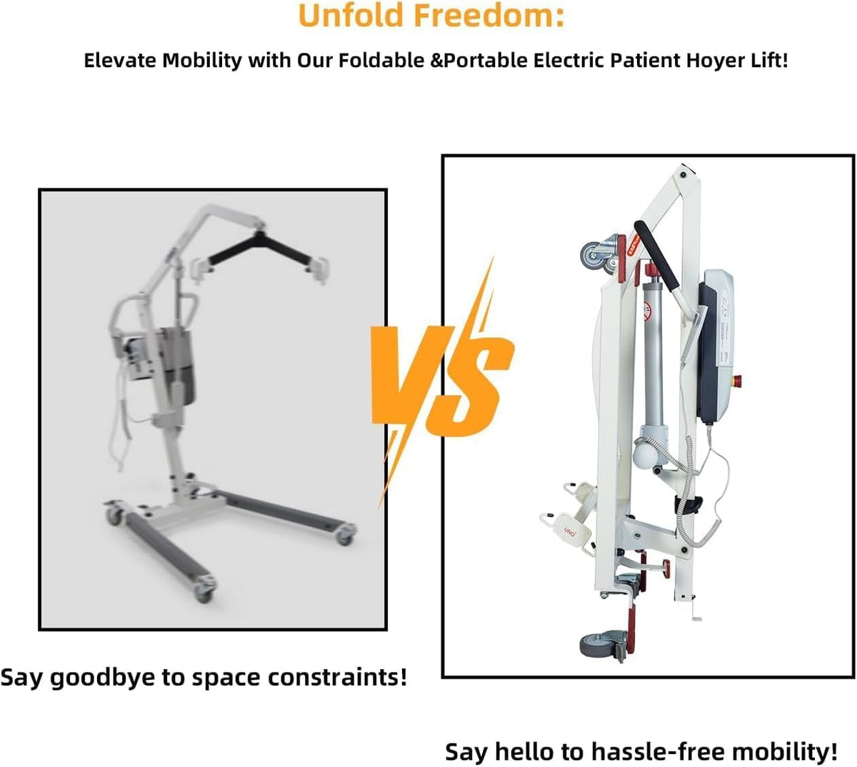 500lbs Electric Patient Transfer Lift with Sling B5433