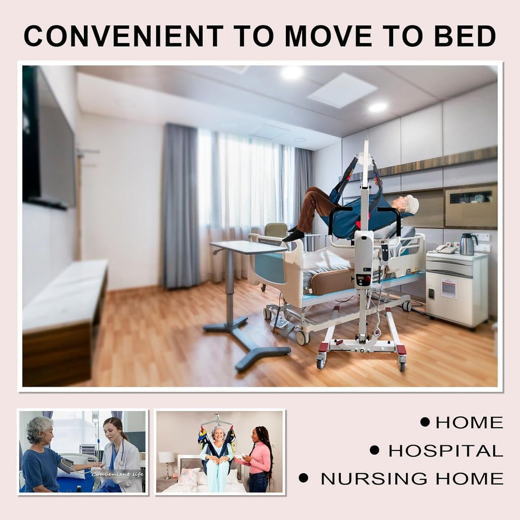 500lbs Electric Patient Transfer Lift with Sling B5433