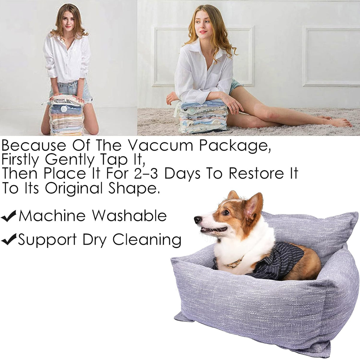 Washable Dog Car Seat with Leash V7043