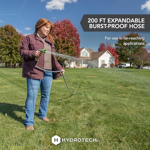 5/8" 25 ft Expandable Garden Hose with Reinforced Latex Core and Solid Brass Fittings W502991
