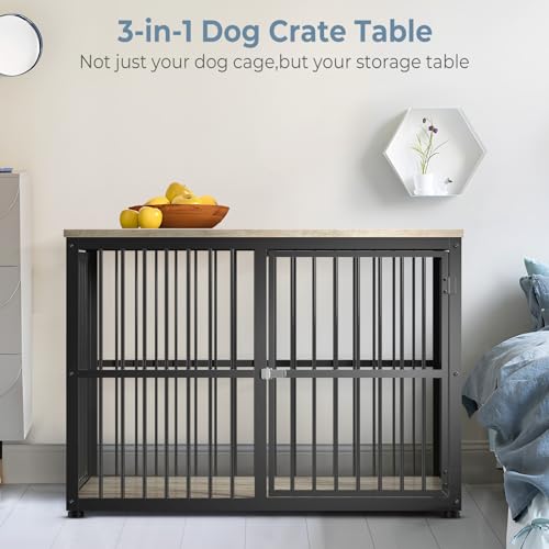 XL Wooden Dog Crate with 3 Doors H65137