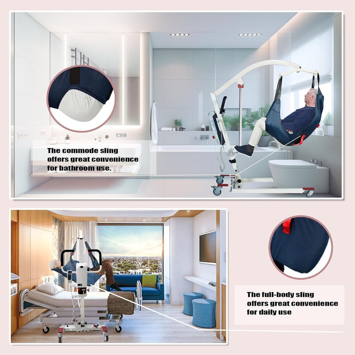 500lbs Electric Patient Transfer Lift with Sling B5433