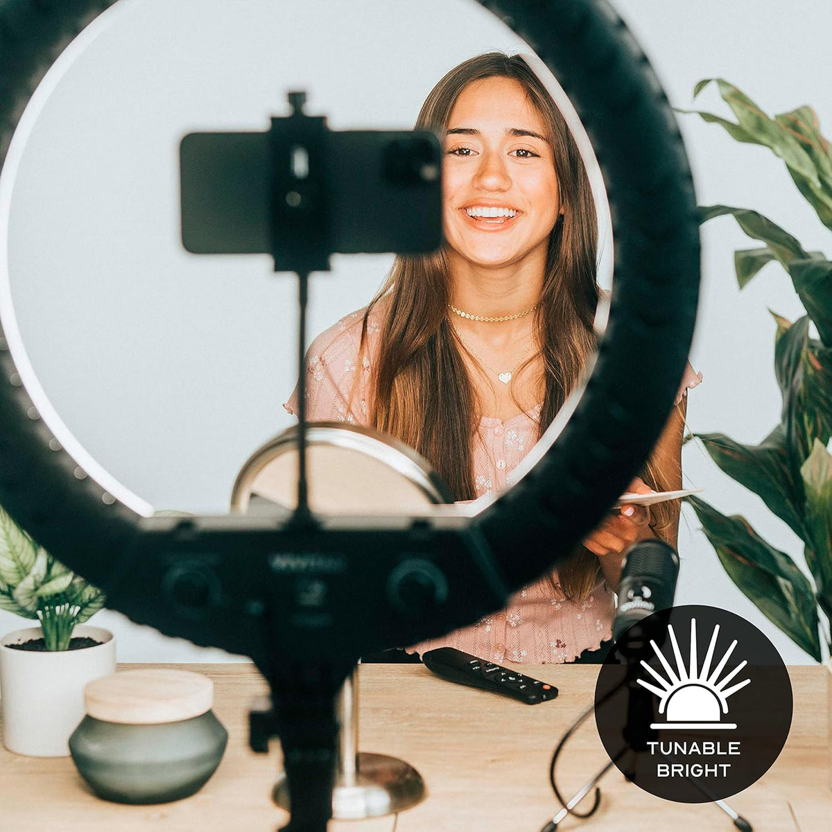 18 Inch LED Ring Light with Stand and Wireless Remote Y186896