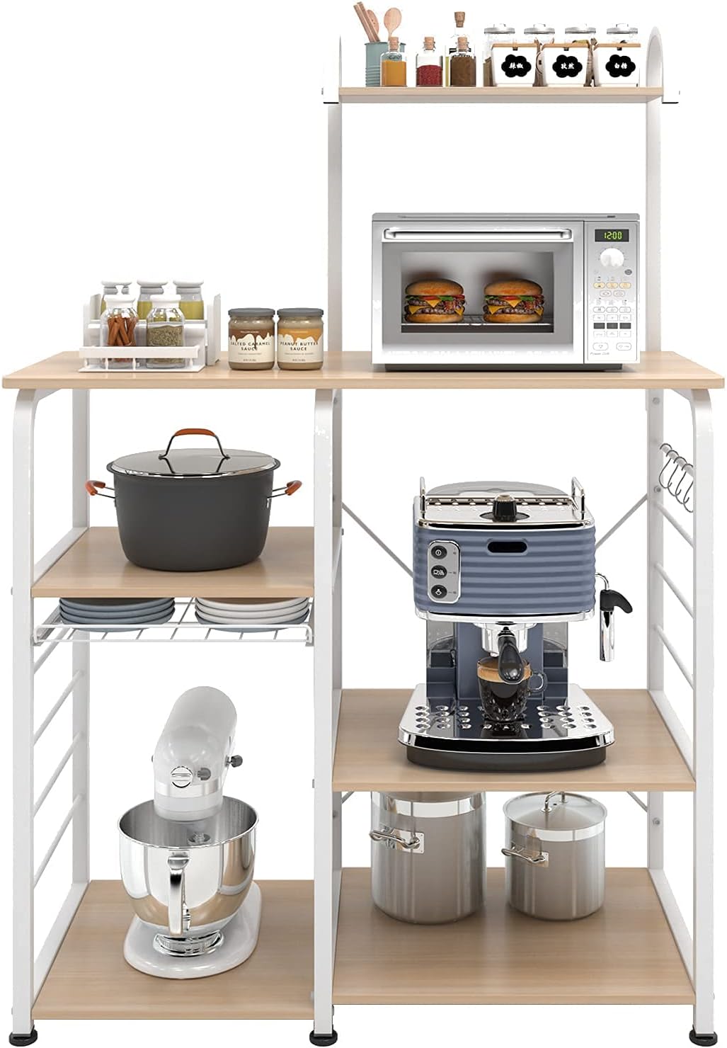 Black 3-Tier Microwave Cart Stand W2623