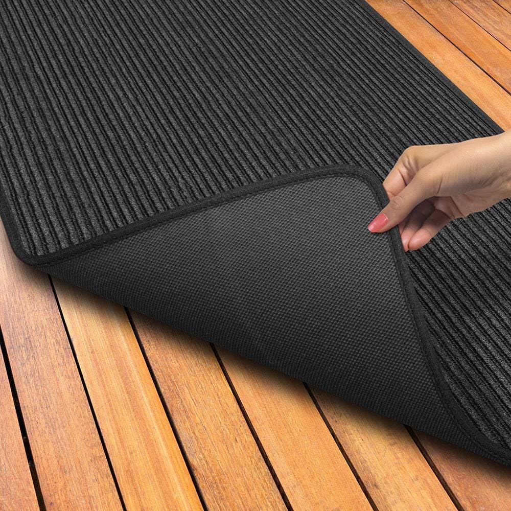 Indoor Outdoor Carpet Runner with Skid-Resistant Rubber Backing T177229