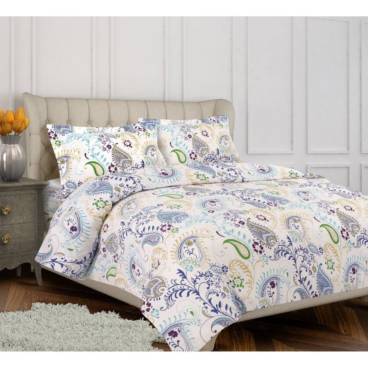 Flannel Printed 170 GSM Duvet Cover Set Queen M525