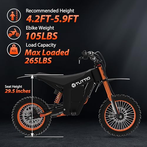 14"/12" Fat Tire 2000W Electric Dirt Bike with 48V 21AH Battery H153