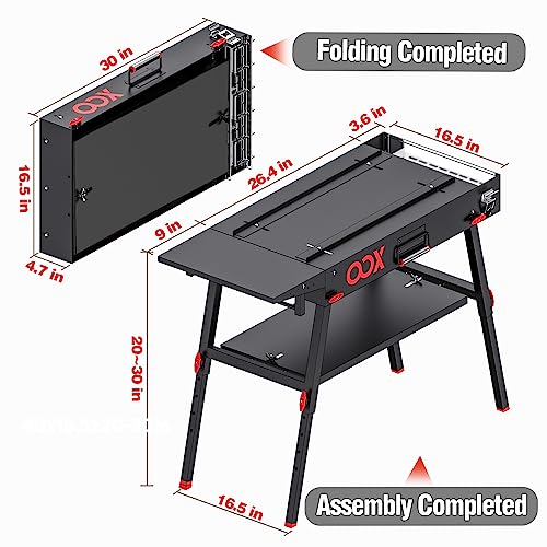 Black Stainless Steel Portable Folding Grill Table K12059