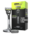 6 Razor Blade Refills and 7oz Rapid Foaming Shave Gel I8330