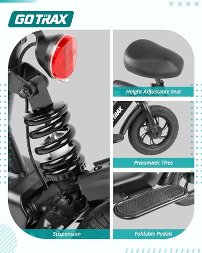 White Electric Scooter with Seat, 12" Pneumatic Tire, 400W Motor H7001
