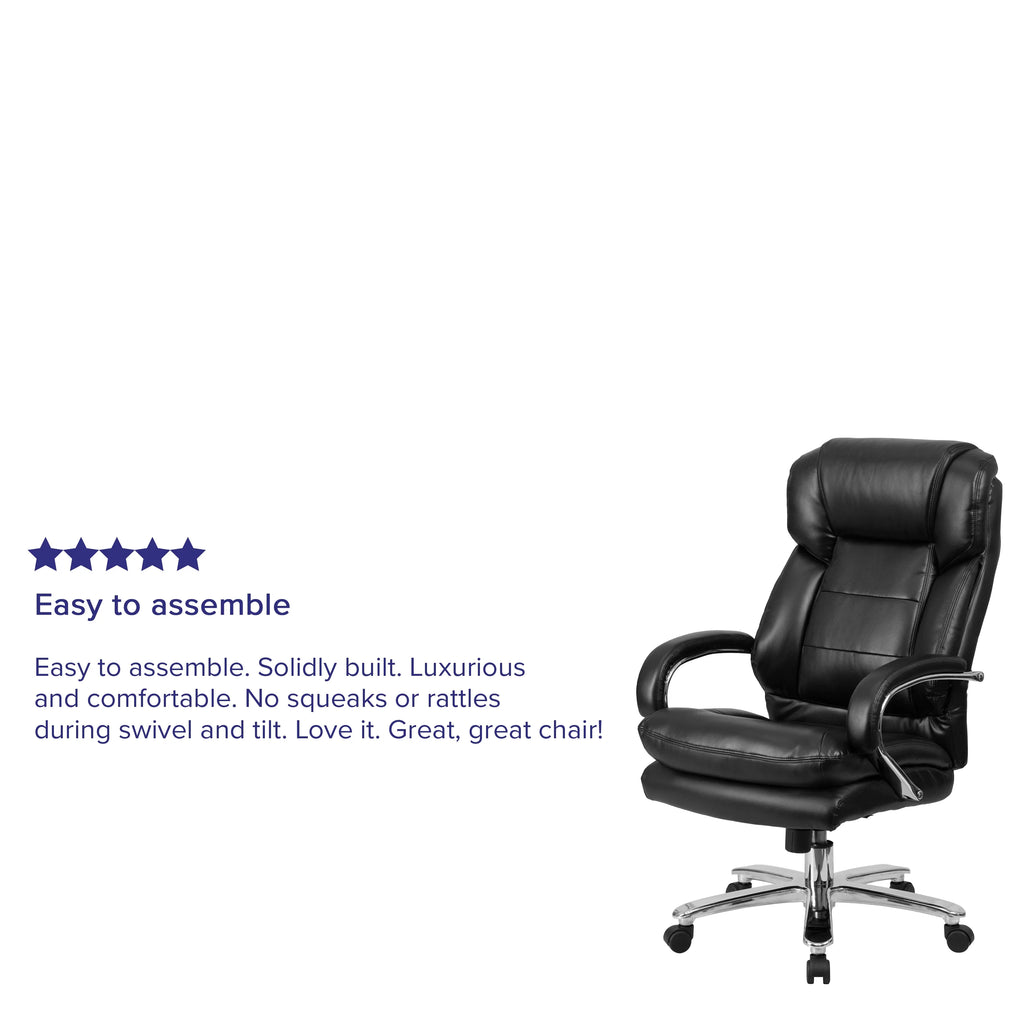Black LeatherSoft Swivel Executive Office Chair N27276