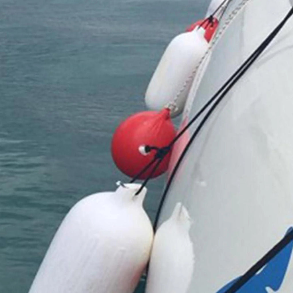 2 Pieces Inflatable PVC Dock Protection Buoy with 2m White Rope C166