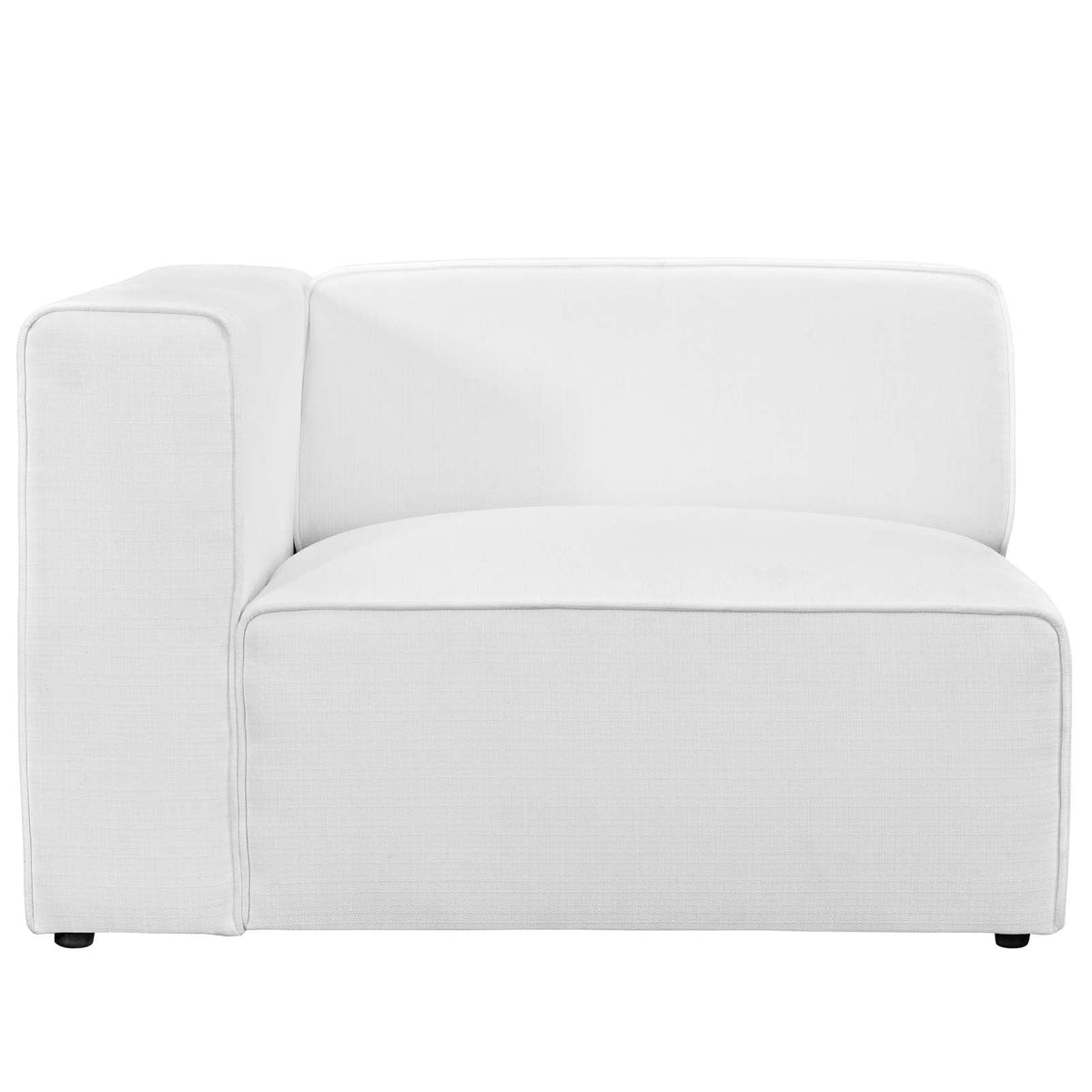 White Left-Facing Fabric Sofa U148