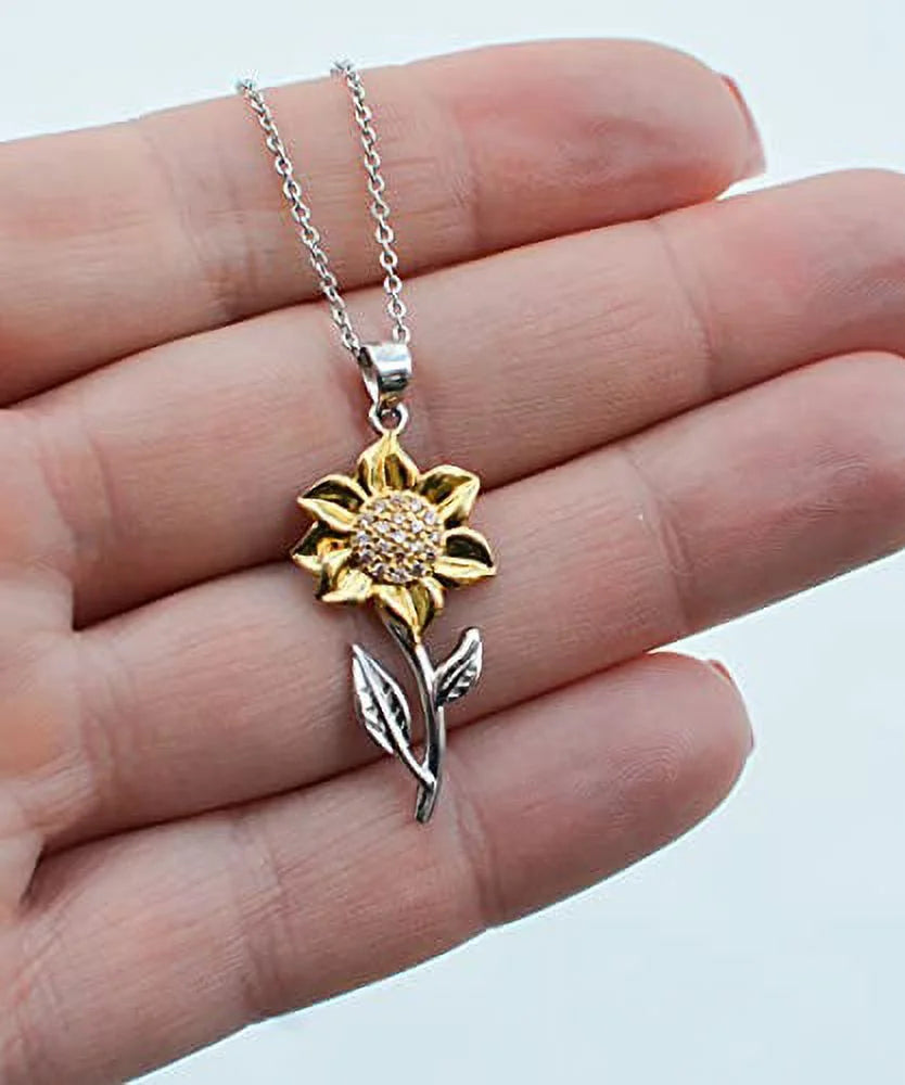 Wife Sunflower Pendant Necklace B216740