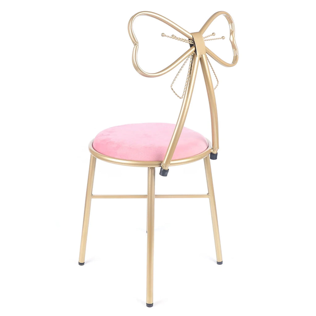 Pink Velvet Butterfly Vanity Chair C298721
