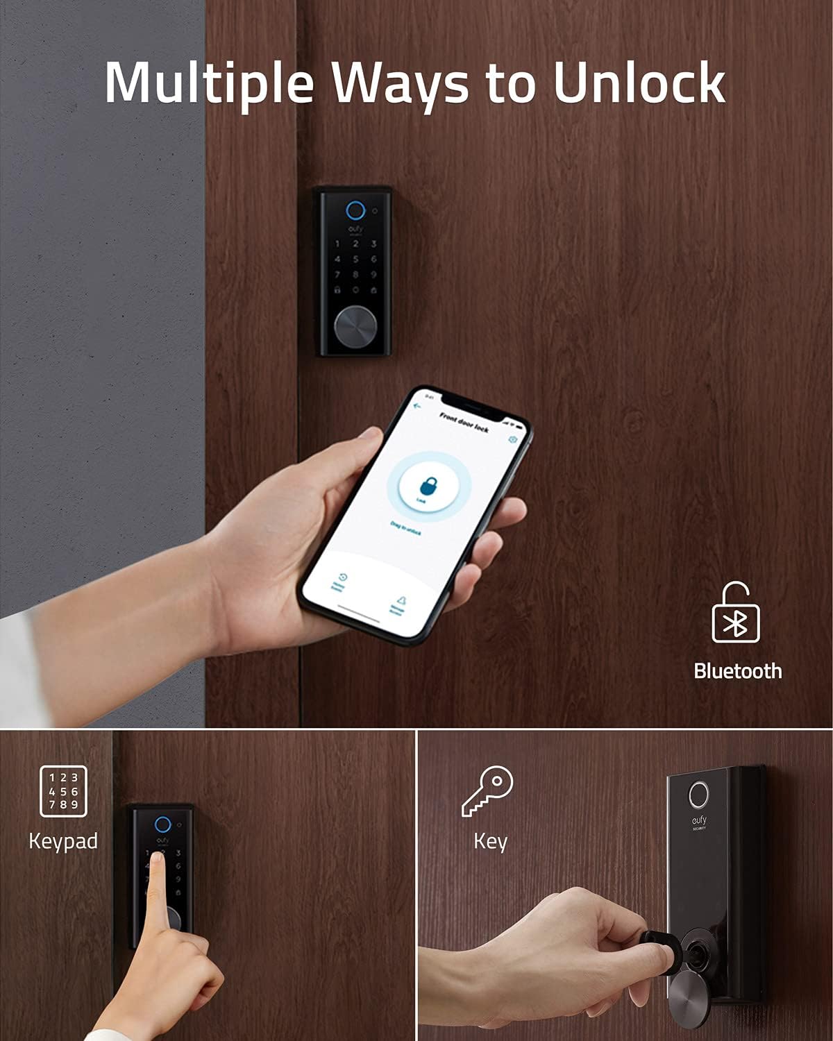Smart Lock with Fingerprint Scanner and Touchscreen Keypad P419140