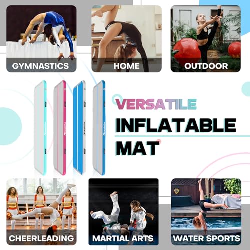 Inflatable Air Tumbling Mat 4/8 inches Thickness 10ft with Electric Air Pump Y5905