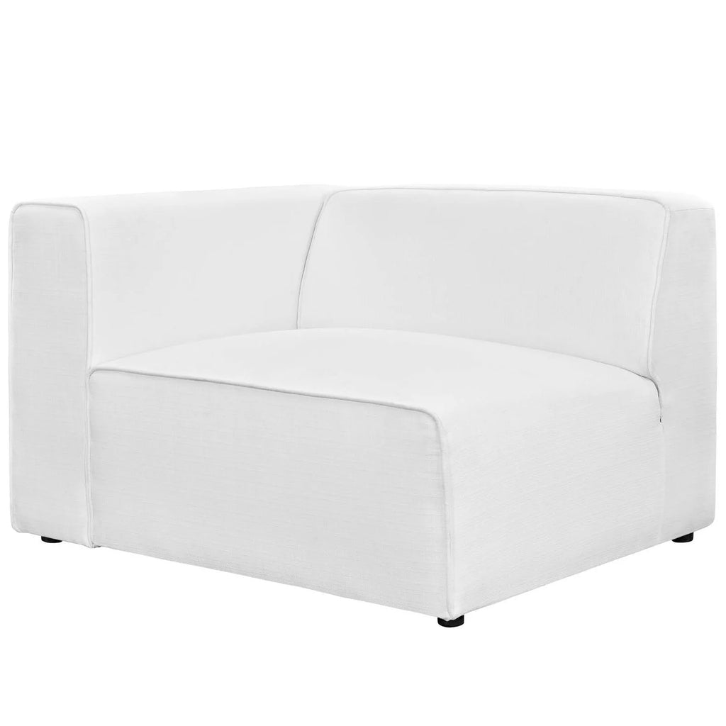 White Left-Facing Fabric Sofa U148