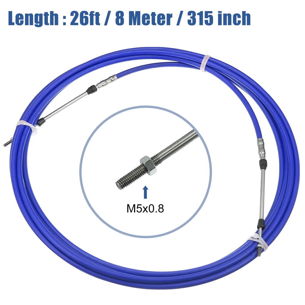 26ft Marine Throttle Shift Remote Control Box Cable for Yamaha Outboard Engine Boat K922910