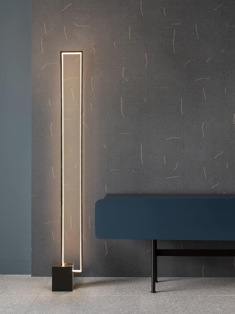 Modern LED Floor Lamp with Remote Control, Dimmable 3 Colors Temperature 3000K-4500K-6000K F64653
