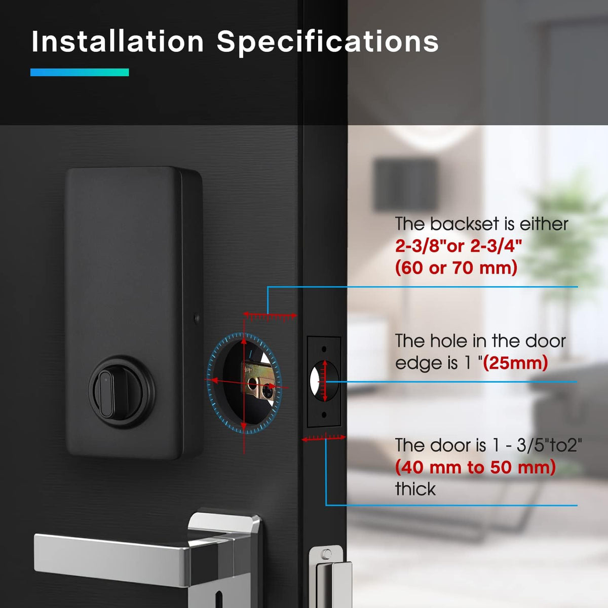 Smart Deadbolt Lock with Bluetooth App and Keypad I58150