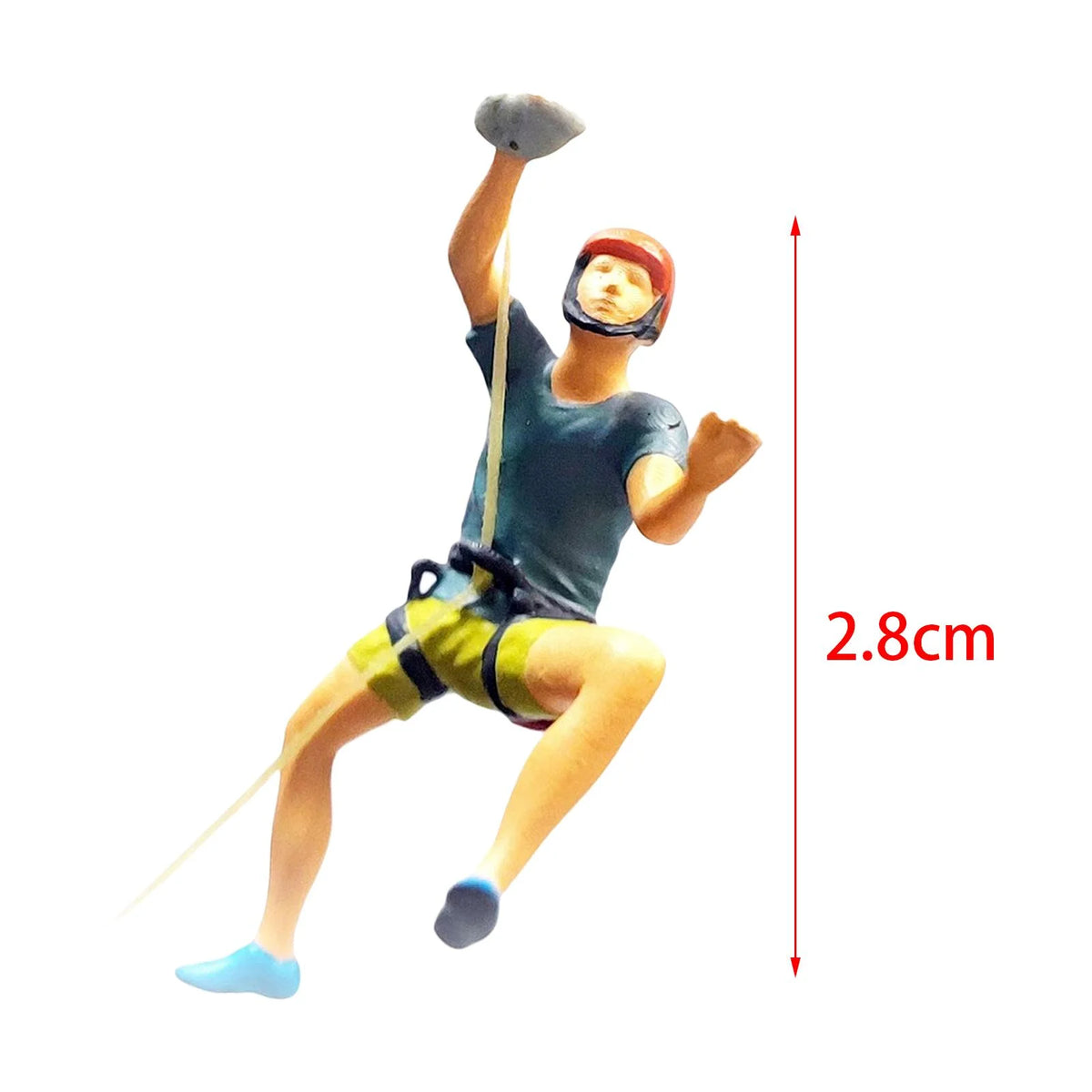1/64 Scale Climbing People Figurines Mini People Model for Diorama Dollhouse Q1537