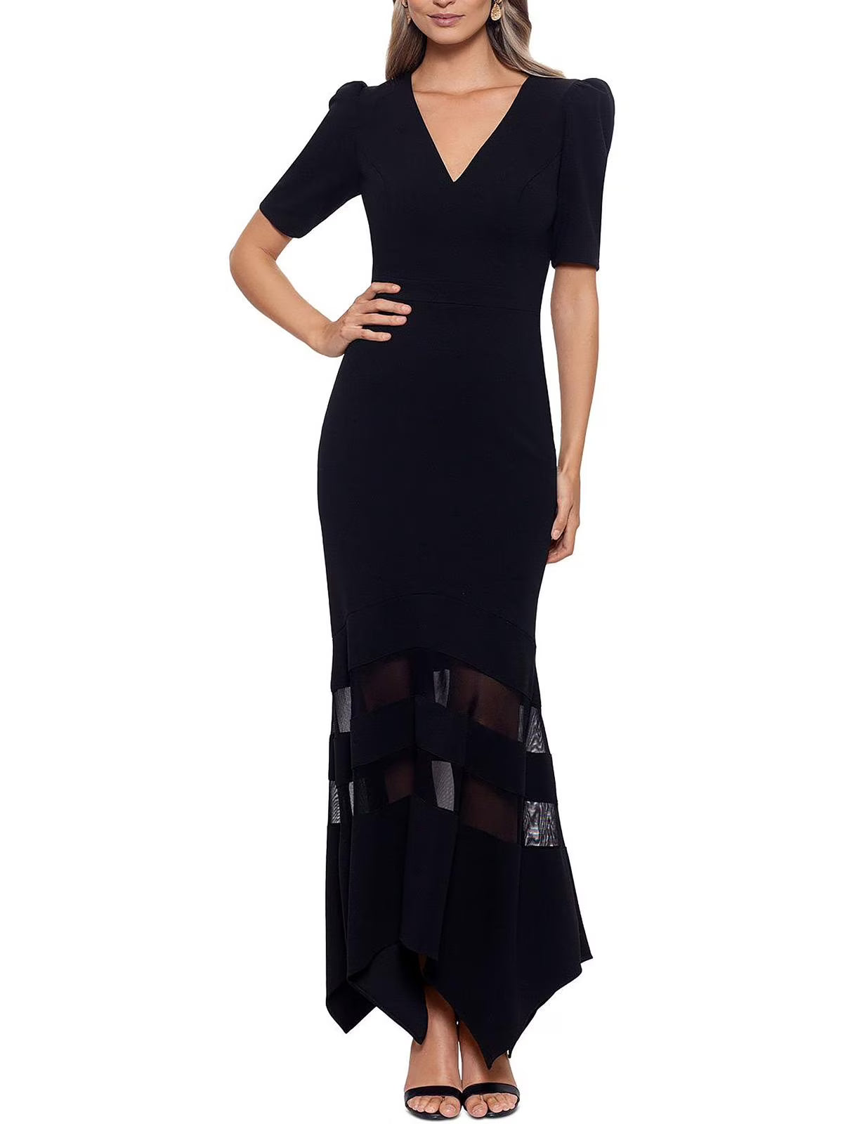 Illusion Fit & Flare Evening Dress H670537