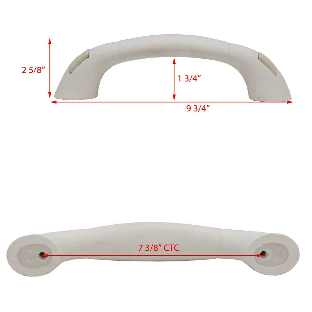 White Textured Vinyl Boat Grab Handle Rail S7505