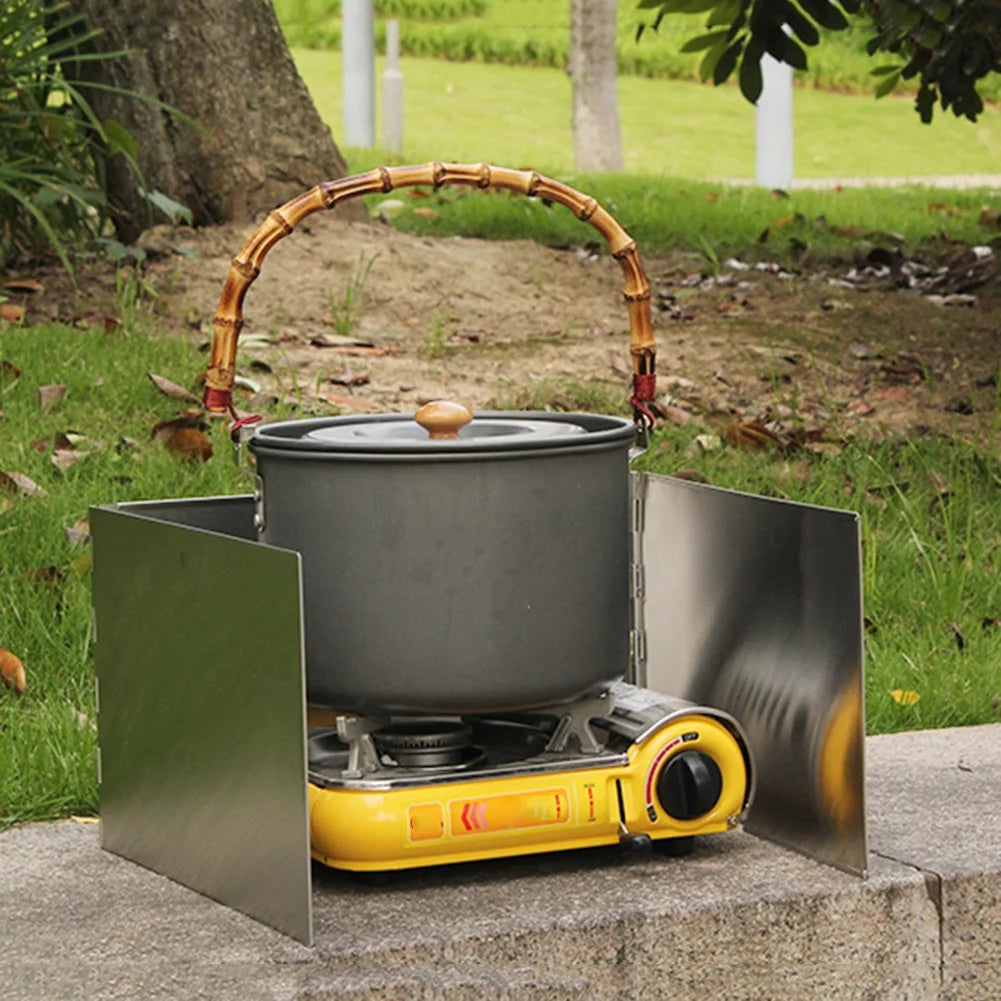 Foldable Gas Stove Windshield Outdoor Camping Wind Screen T6152