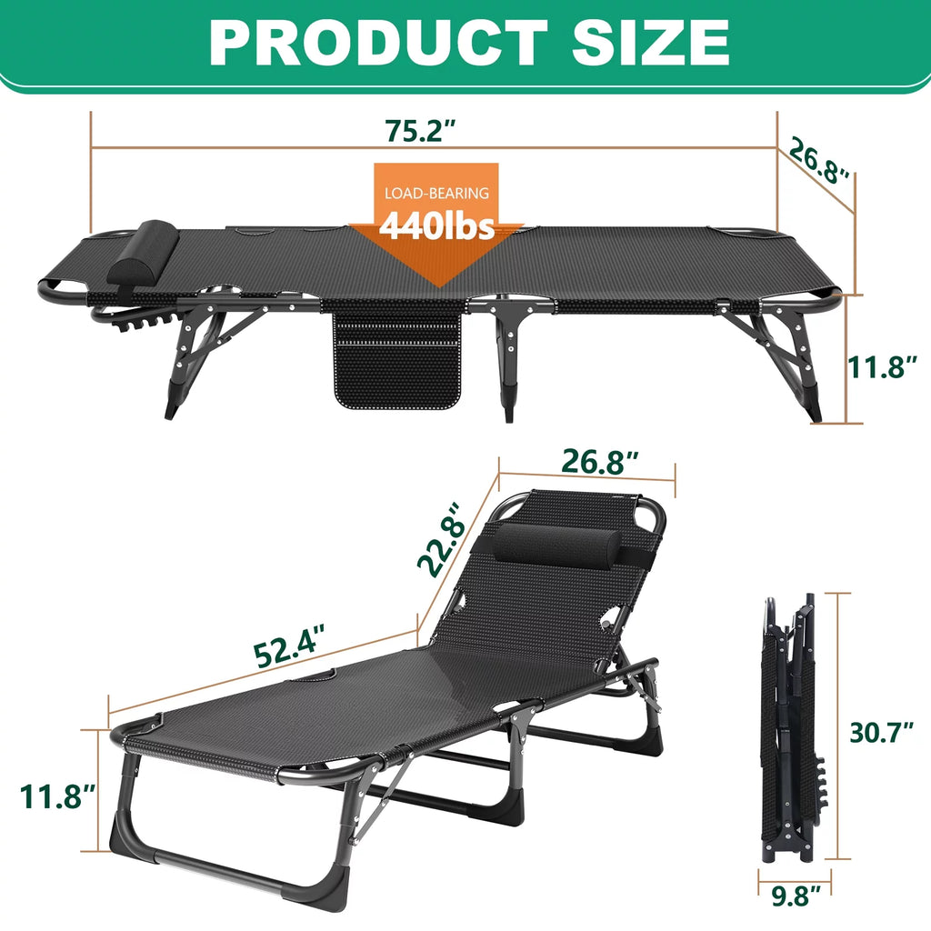 Folding Camping Cot with Mattress and Pillow M73050