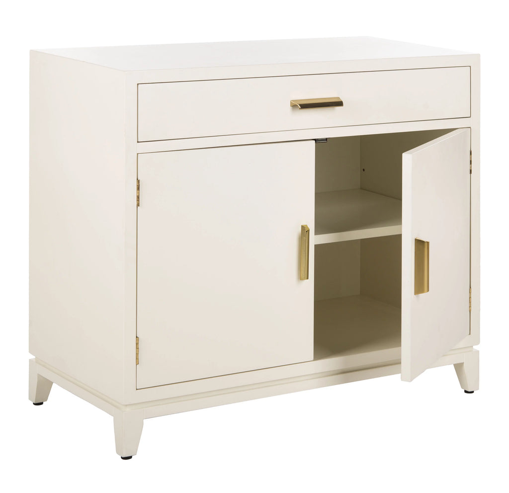 White 2 Door 1 Drawer Chest W692