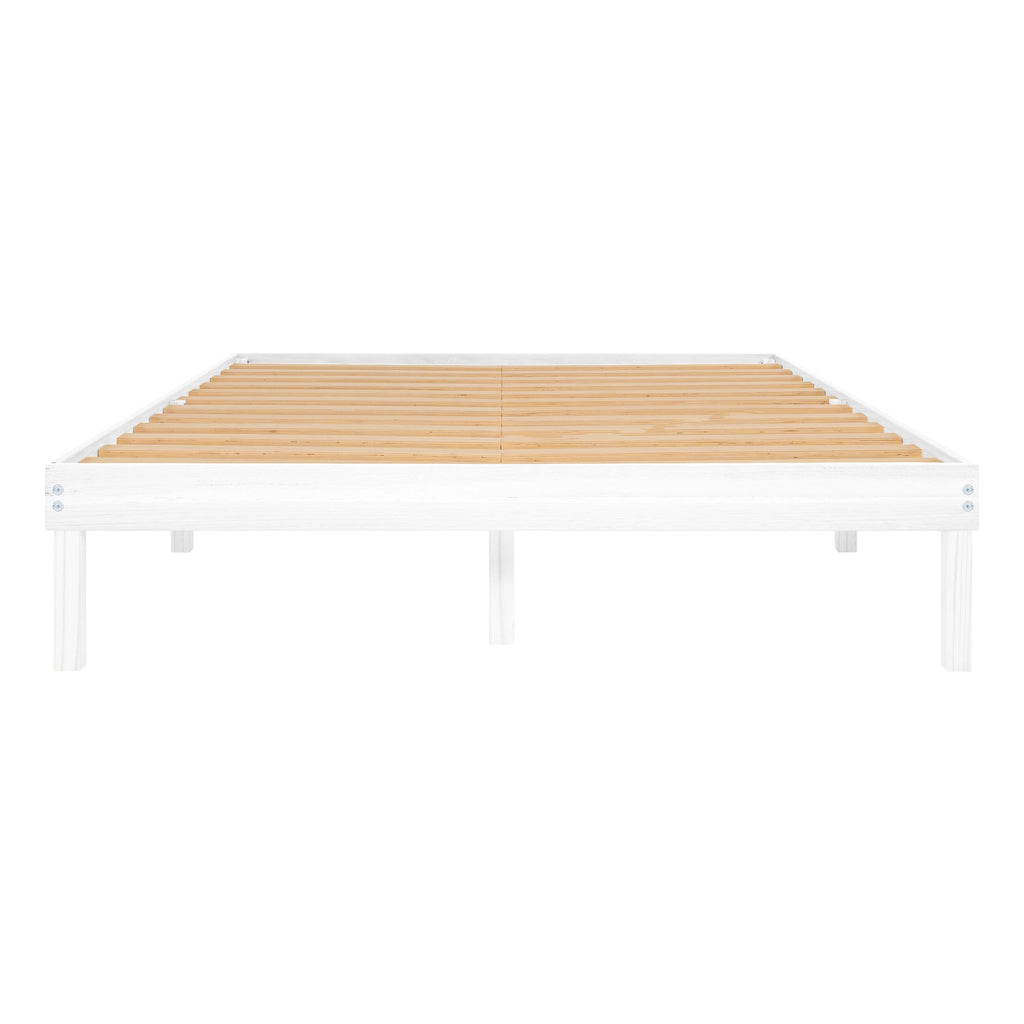 King Solid Wood Platform Bed Frame with Wooden Slats T8862