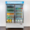 Heavy Duty 45 cu. ft. Commercial Refrigerator Merchandiser 2 Glass Door Stainless Steel G979202