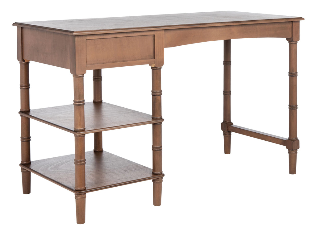 Brown Wood 1-Drawer Writing Desk E818568