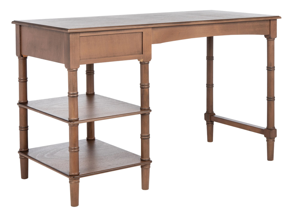 Brown Wood 1-Drawer Writing Desk E818568